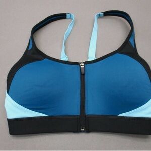 Women's Blue and Black Sports Bra